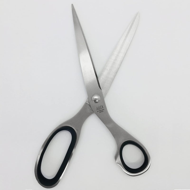 ALLEX\アレックス Japanese Office Scissors for Desk, Extra Large 7.8" All Purpose Scissors, Made in JAPAN, All Metal Sharp Japanese Stainless Steel Blade with Non-Slip Soft Ring, Black - Image 3